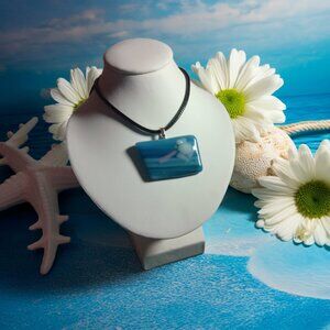 Textured abstract floral pendant necklace to layer Unique artisan jewelry